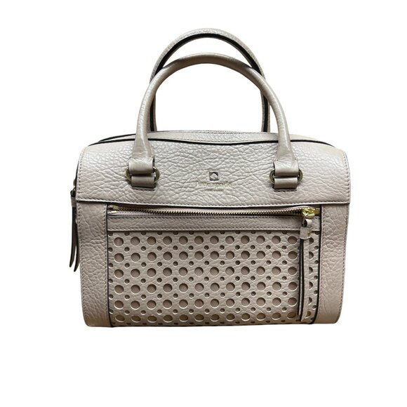 Kate Spade Delaney Perri Lane Bubbles Leather Satchel Purse With Perforated Deta - Picture 11 of 12